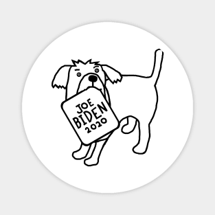 Cute Dog with Joe Biden 2020 Sign Outline Magnet